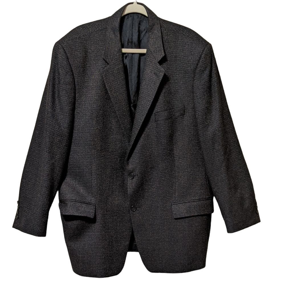 Vintage Tallia Wool 2 button tweed textured blazer sports coat men's 46R